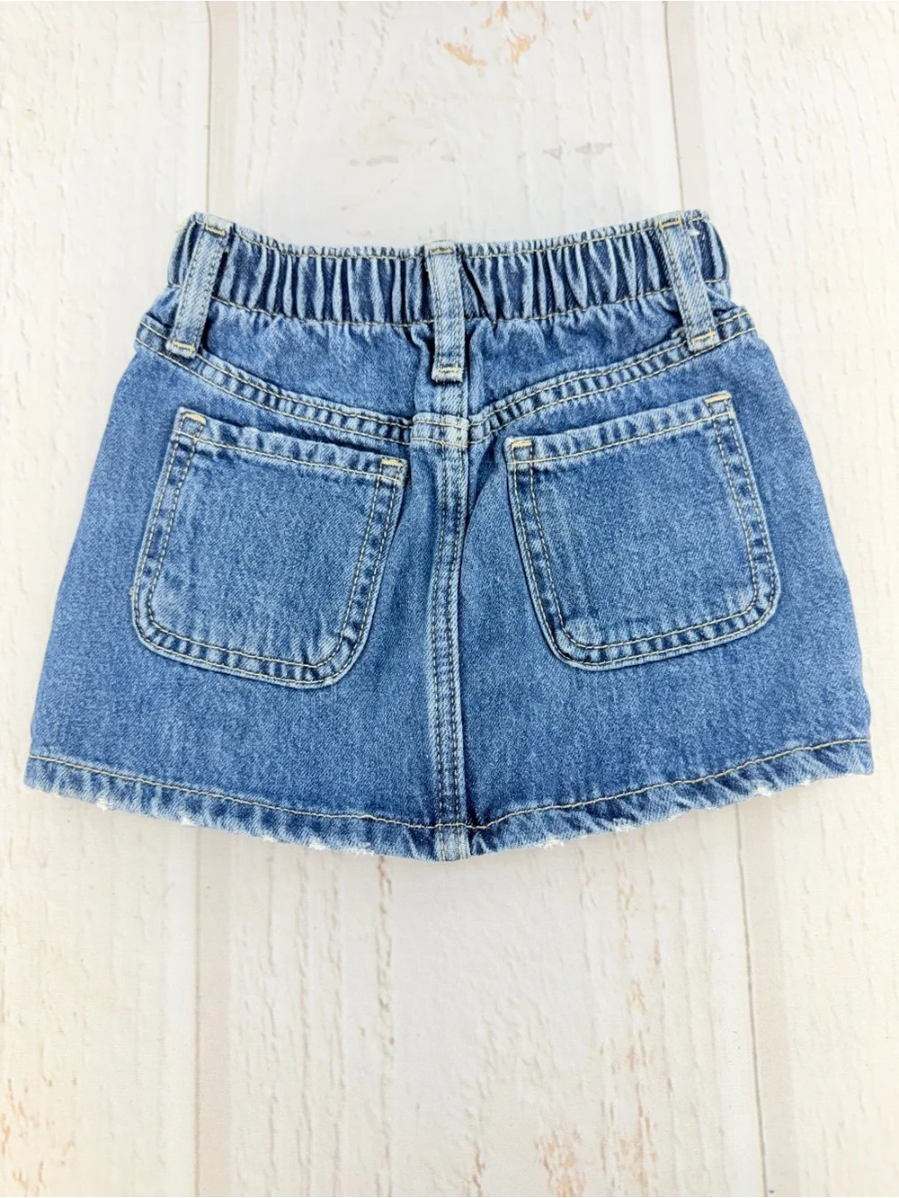 Old Navy Denim Skirt 2T Blue Button Front Adjustable‎ Waist Kids